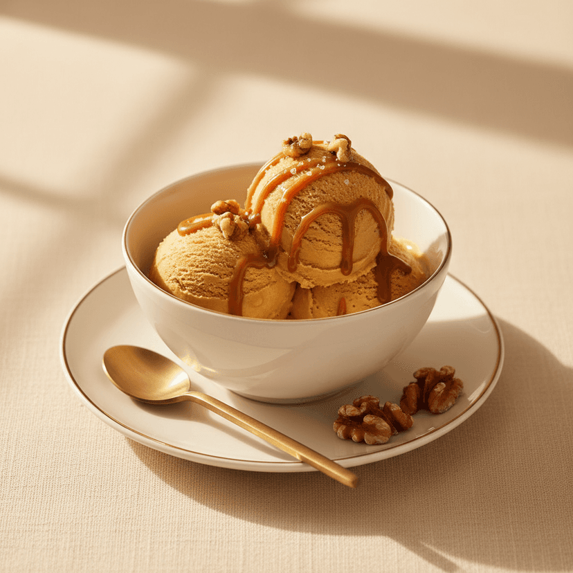Salted Caramel Walnut Gelato