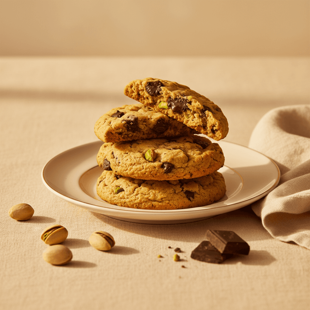 Pistachio Choc Cookies